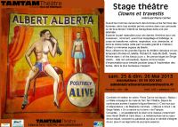 Stage théâtre Clowns et travesties - Animé par Pierre Carrive. Du 25 au 26 mai 2013 à Pau. Pyrenees-Atlantiques. 